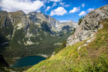 Fototapeta na wymiar Tarn Popradske pleso in High Tatras, Slovakia