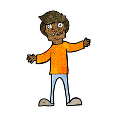 cartoon surprised man