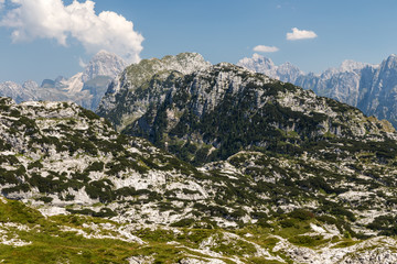 mountain peak in a summer day