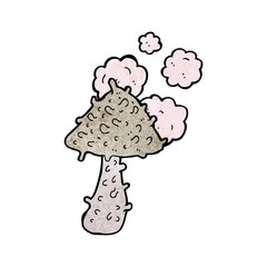 cartoon weird mushroom