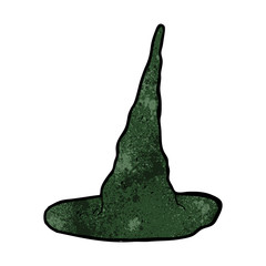 cartoon spooky witch hat