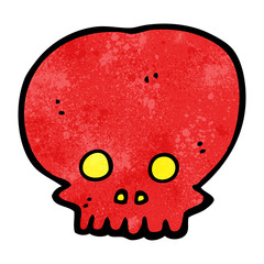 cartoon spooky skull symbol