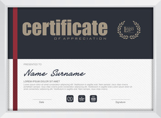 Fototapeta premium certificate template with clean and modern pattern, Luxury golden,Qualification certificate blank template with elegant,Vector illustration 