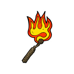 cartoon burning match