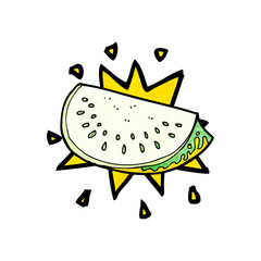 cartoon melon slice