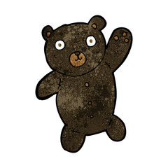 cartoon cute black teddy bear