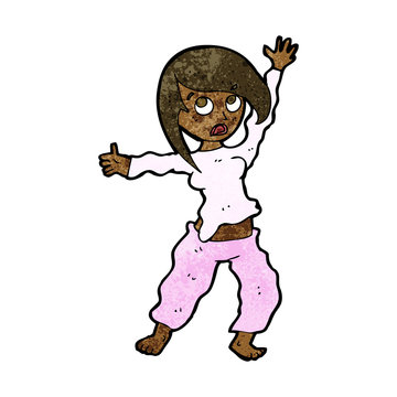 recommend clip art: cartoon frightened woman