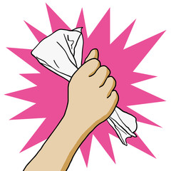 書類を握りつぶす