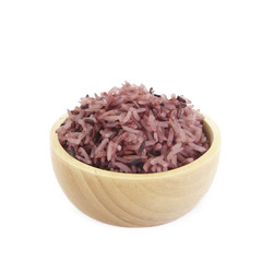 rice berry in bowl on white background