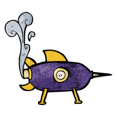 cartooon space rocket