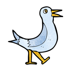 cartoon walking bird