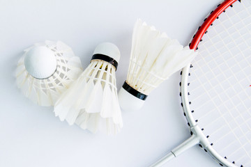 Fototapeta na wymiar Badminton accessories
