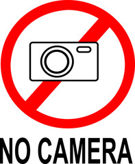 No Camera,Vector and jpg format for no camera allowed sign
