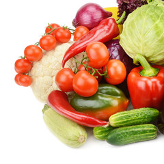 vegetables isolated on white background
