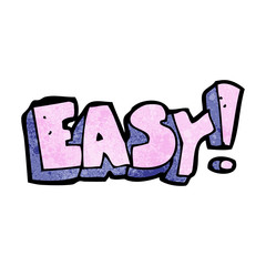 cartoon easy sign