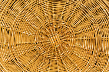 Cover from a wicker basket, close up