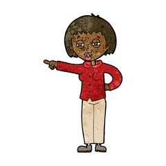cartoon woman telling off