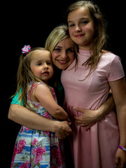 Three Beautiful Women. Mother and two doughters