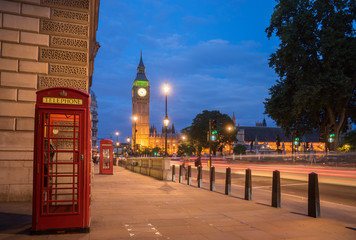 Plakat Big Ben and Westminster abbey in London, England