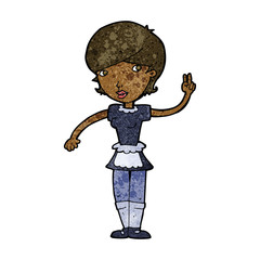 cartoon waitress taking order