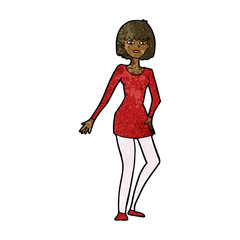 cartoon woman in dress