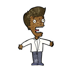 cartoon screaming man