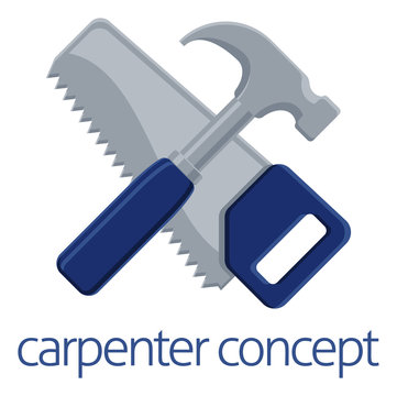 Saw and Hammer Carpenter Concept