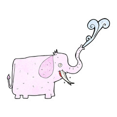 cartoon happy elephant