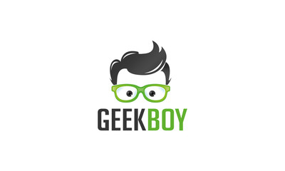 Geek Boy Logo - obrazy, fototapety, plakaty
