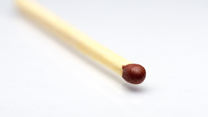 Match Close Up on White Background