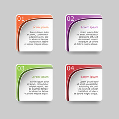 Vector illustration infographic template with step, options. Can be used for infographics, banner, poster, web design, brochure, presentation