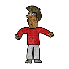 cartoon man shrugging shoulders