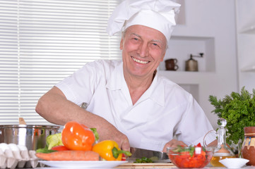 Elderly man chef
