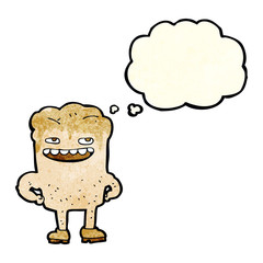 cartoon bad tooth with thought bubble
