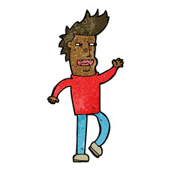 cartoon loudmouth man