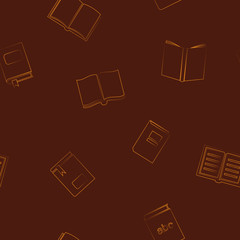 Seamless background with books for your design