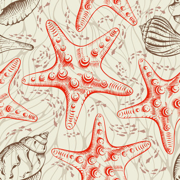 Shell seamless pattern