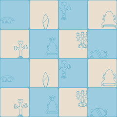 Seamless background with books for your design