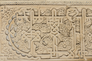 Fototapeta na wymiar andalusian intricate wall carving