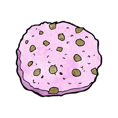 pink cookie cartoon