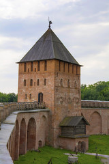 Fototapeta premium Veliky Novgorod, the tower of the citadel