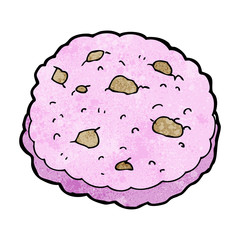 pink cookie cartoon