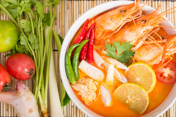 Tom Yum Goong, Thai hot spicy soup shrimp