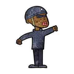 cartoon security guy