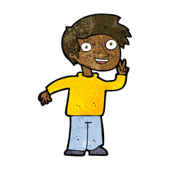 cartoon boy posing for photo