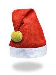 santa claus hat with tennis ball in online sports shop
