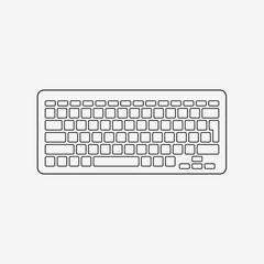 Computer keyboard monochrome icon