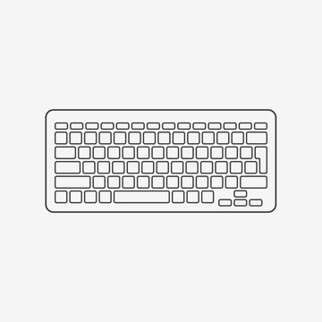 Computer keyboard monochrome icon