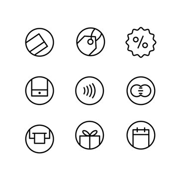 Different internet commerce icons set