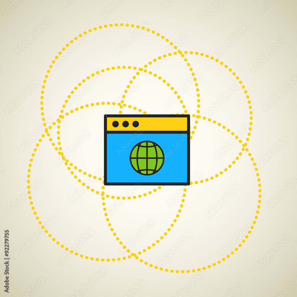 Poster modern communication scheme. flat design concept